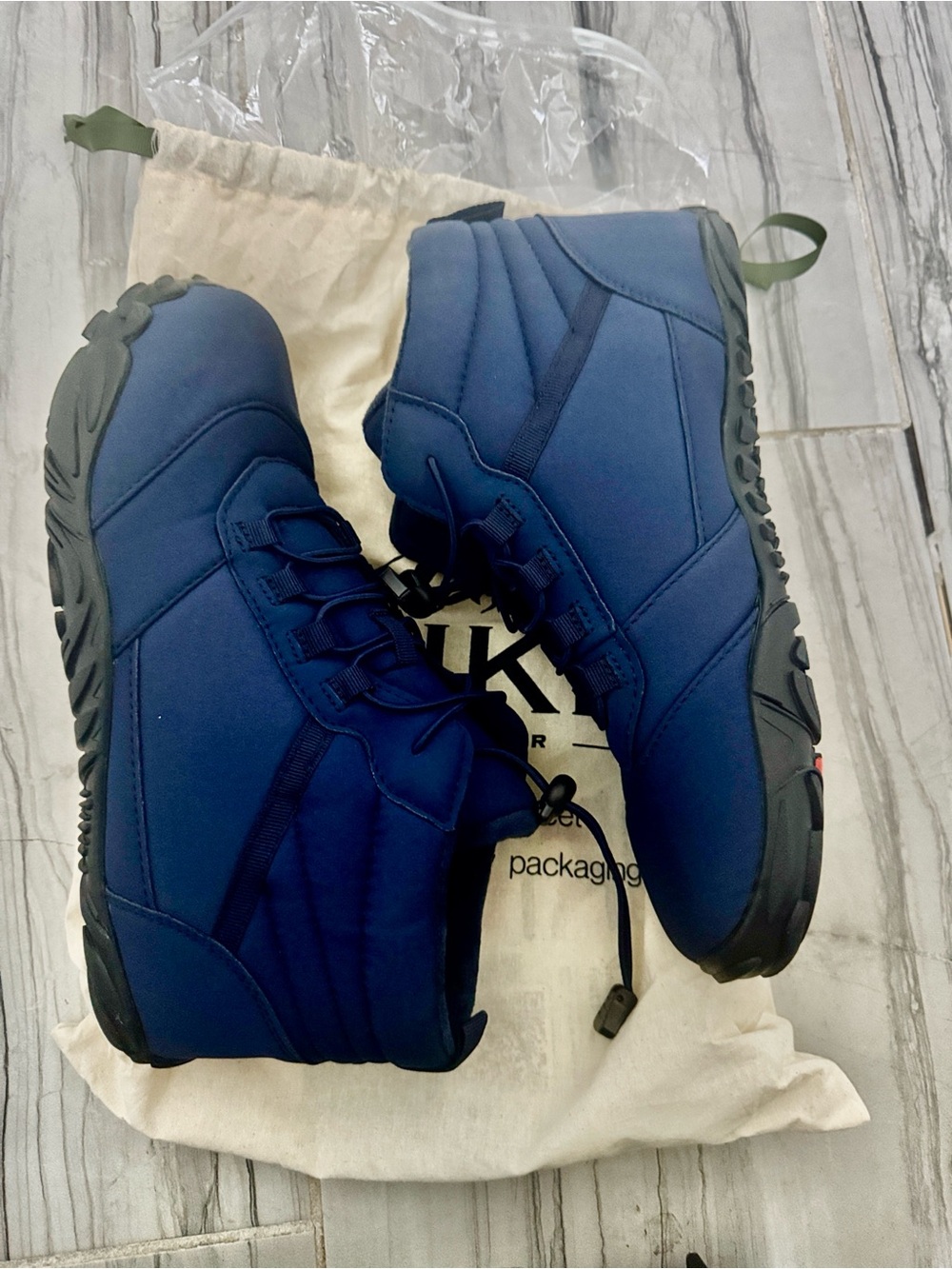 Men's Navy Hiking Trail Sneakers - Lightweight Comfort